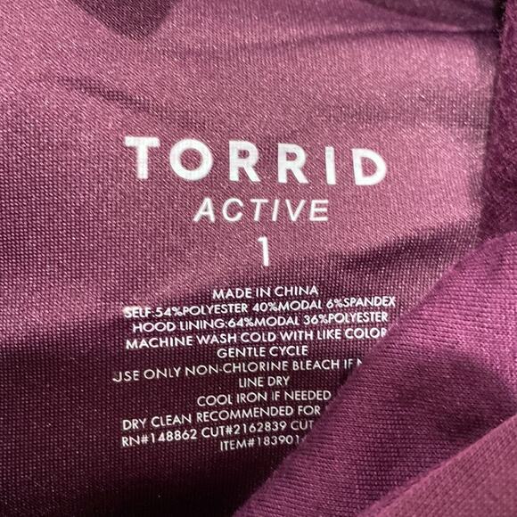 torrid purple Cupro Long Sleeve Active Hoodie Sweatshirt - Picture 8 of 10